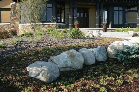 Exterior - Front Elevation 3 for Prairie House Plan #928-62 - 4 bed, 4 bath