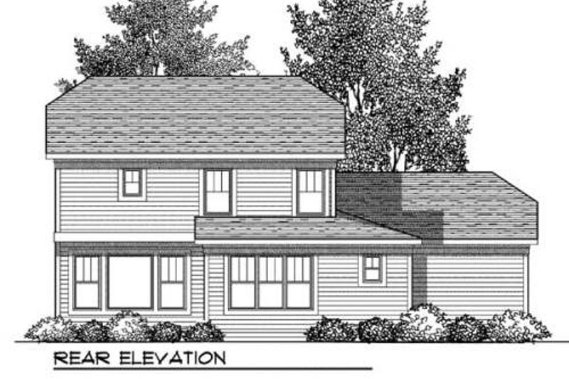 Home Plan - Exterior - Rear Elevation for Craftsman House Plan #70-908 - 3 bed, 2.5 bath