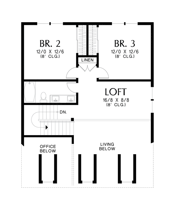 Dream House Plan - Farmhouse Floor Plan - Upper Floor Plan #48-1108