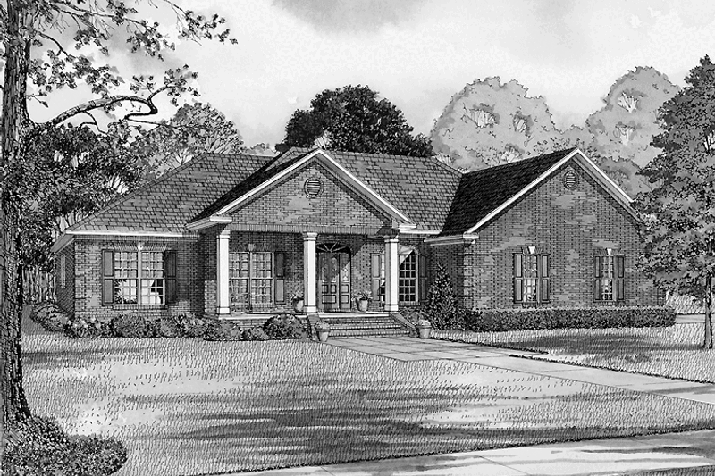 Dream House Plan - Traditional Exterior - Front Elevation Plan #17-2737