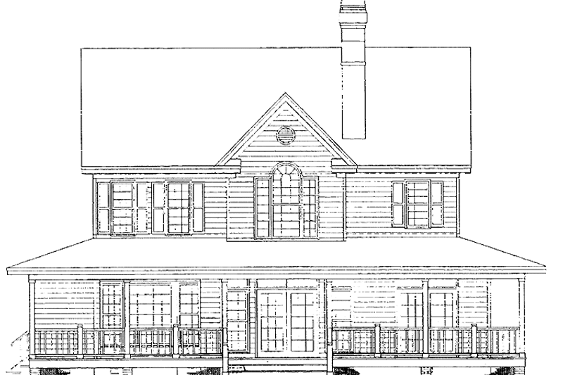 House Plan Design - Exterior - Rear Elevation 1 for Farmhouse House Plan #929-167 - 4 bed, 3.5 bath