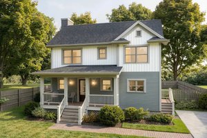 Architectural House Design - Farmhouse Exterior - Front Elevation Plan #79-189