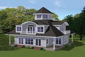 Exterior - Front Elevation 3 for Contemporary House Plan #1061-7 - 4 bed, 3.5 bath