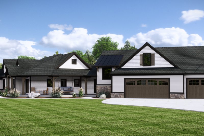 House Blueprint - Farmhouse Exterior - Other Elevation Plan #1064-294