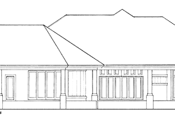 Exterior - Rear Elevation 1 for Mediterranean House Plan #930-312 - 3 bed, 4.5 bath