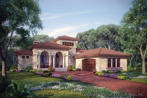 Mediterranean Exterior - Front Elevation Plan #930-12