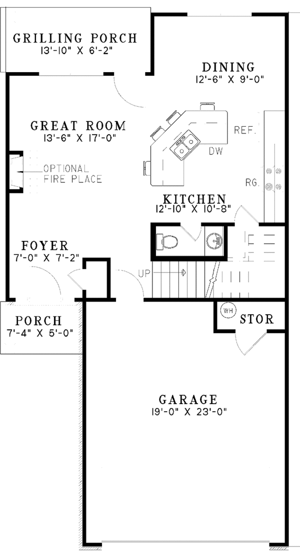 House Plan Design - Traditional Floor Plan - Main Floor Plan #17-2996