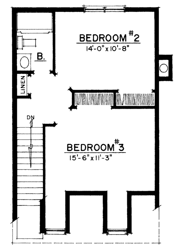 Dream House Plan - Colonial Floor Plan - Upper Floor Plan #1016-37