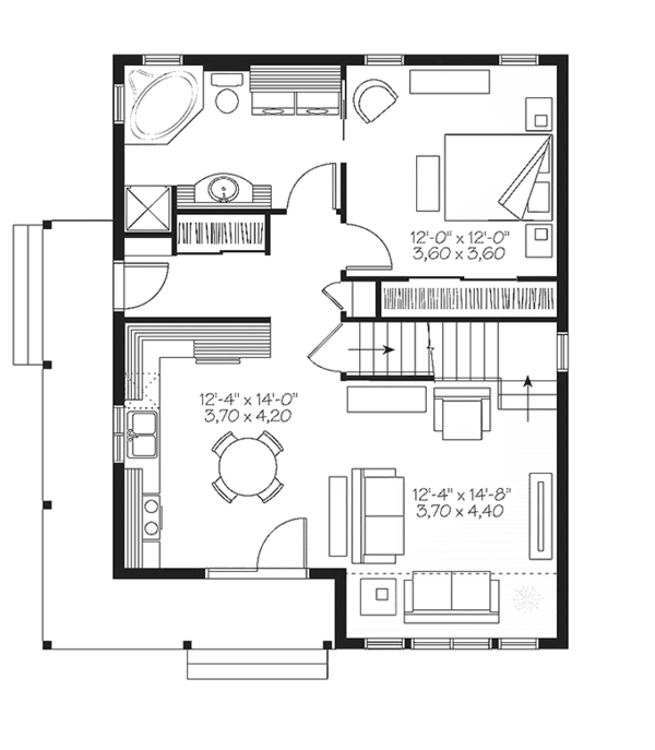 Home Plan - Country Floor Plan - Main Floor Plan #23-2581