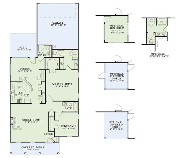 Home Plan - Traditional Floor Plan - Main Floor Plan #17-2419