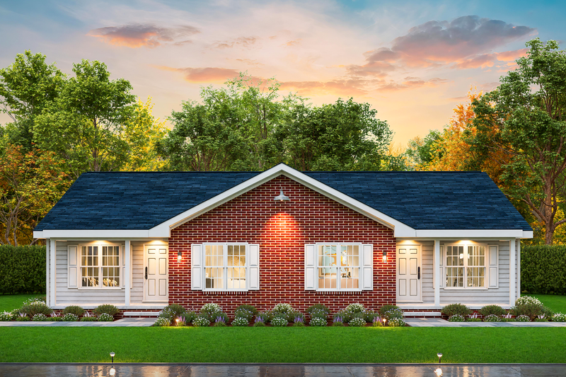 House Blueprint - Bungalow Exterior - Front Elevation Plan #54-644