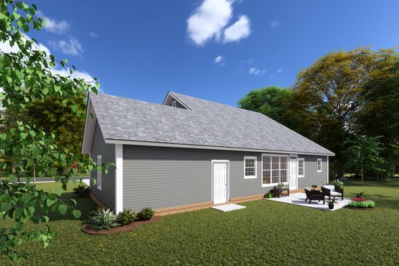 Exterior - Rear Elevation 1 for Craftsman House Plan #513-2065 - 3 bed, 2.5 bath