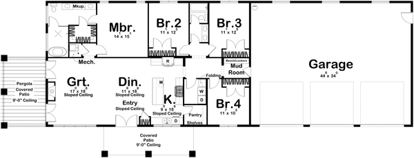 House Design - Barndominium Floor Plan - Main Floor Plan #455-251