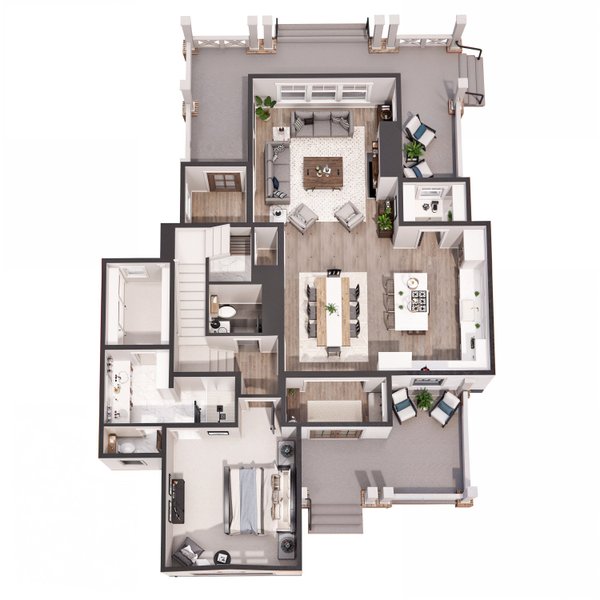 House Blueprint - Farmhouse Floor Plan - Main Floor Plan #51-1268