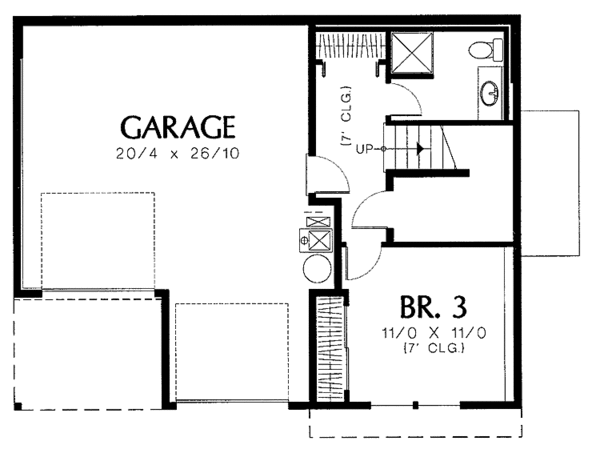 House Plan Design - Craftsman Floor Plan - Lower Floor Plan #48-775