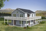 Country Style House Plan - 2 Beds 2 Baths 1535 Sq/Ft Plan #932-640 
