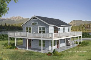 Country Exterior - Front Elevation Plan #932-640