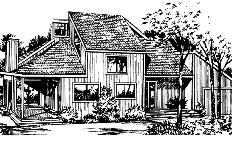 House Plan Design - Prairie Exterior - Front Elevation Plan #320-1204