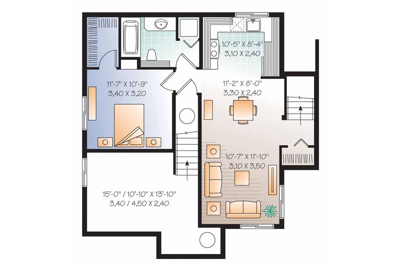 Dream House Plan - Floor Plan - Lower Floor for Country House Plan #23-2503 - 4 bed, 2.5 bath