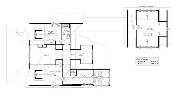 House Blueprint - Floor Plan - Upper Floor for Farmhouse House Plan #928-453 - 3 bed, 3 bath