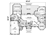 European Style House Plan - 4 Beds 3.5 Baths 6440 Sq/Ft Plan #138-222 