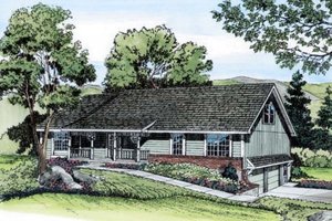 Ranch Exterior - Front Elevation Plan #312-289