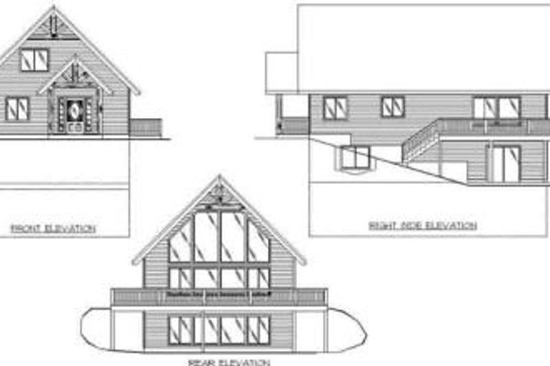 Dream House Plan - Exterior - Rear Elevation for Modern House Plan #117-267 - 3 bed, 2.5 bath