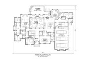 European Style House Plan - 5 Beds 4.5 Baths 4892 Sq/Ft Plan #1054-56 