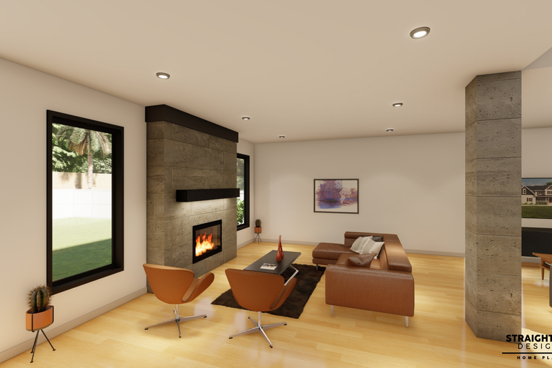 Architectural House Design - Interior - Family Room for Craftsman House Plan #1122-15 - 4 bed, 4 bath