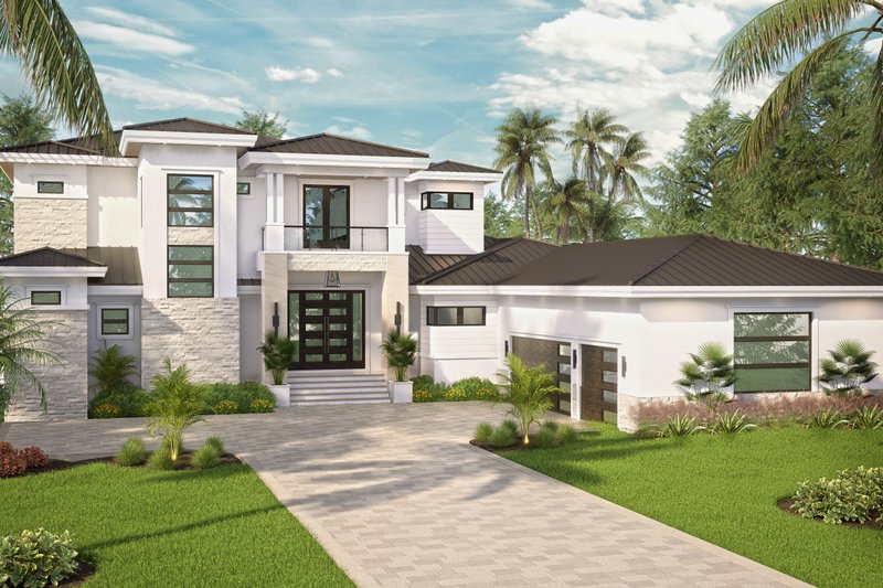 Home Plan - Contemporary Exterior - Front Elevation Plan #1083-25