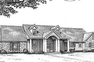 Ranch Exterior - Front Elevation Plan #310-603