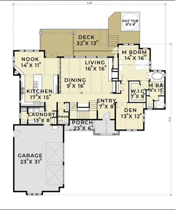 House Design - European Floor Plan - Main Floor Plan #1070-6