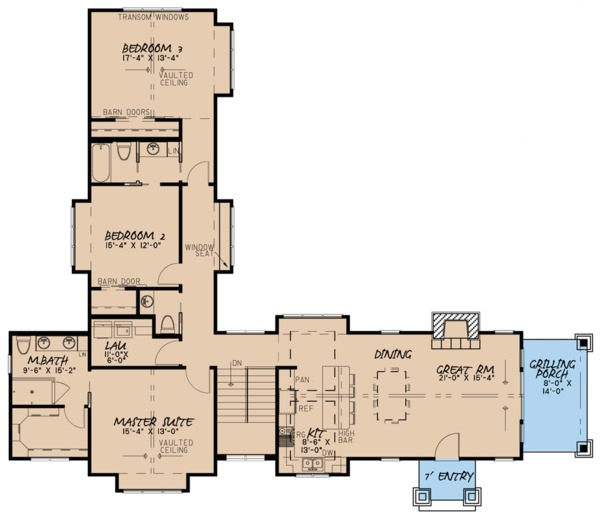 Craftsman Floor Plan - Main Floor Plan #923-73