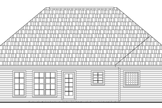 Exterior - Rear Elevation for Traditional House Plan #21-189 - 3 bed, 2 bath