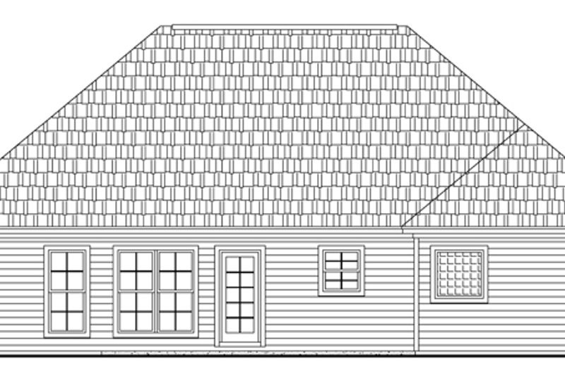 Architectural House Design - Exterior - Rear Elevation for Traditional House Plan #21-189 - 3 bed, 2 bath