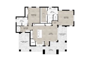 Floor Plan - Main Floor for Contemporary House Plan #1110-31 - 2 bed, 2 bath