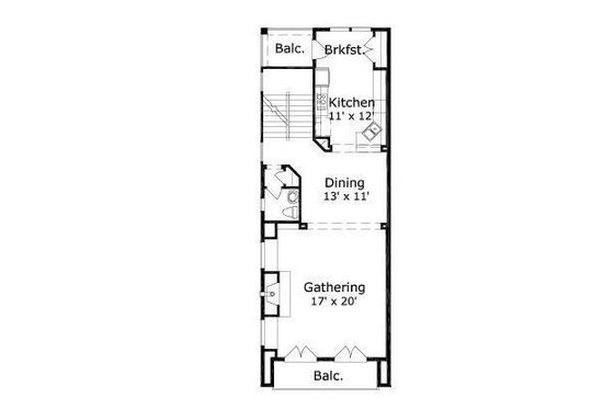 Floor Plan - Upper Floor for Mediterranean House Plan #411-703 - 3 bed, 3.5 bath