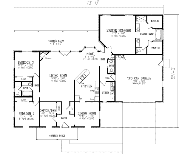 Traditional Floor Plan - Main Floor Plan #1-540