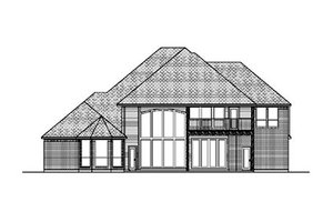 Exterior - Rear Elevation for European House Plan #84-428 - 4 bed, 4 bath
