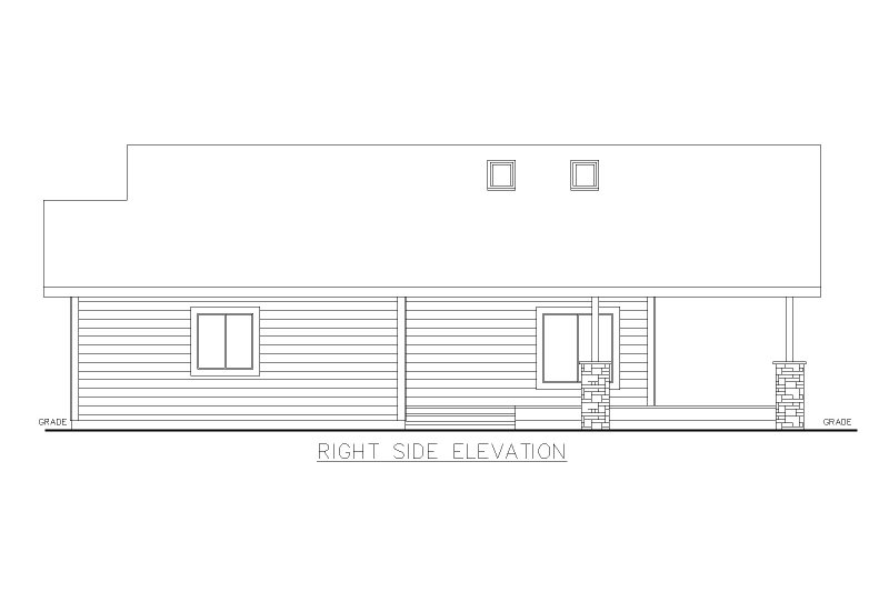 Dream House Plan - Exterior - Other Elevation 1 for Bungalow House Plan #117-1067 - 2 bed, 2 bath