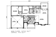 European Style House Plan - 2 Beds 1 Baths 1464 Sq/Ft Plan #138-378 