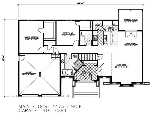 European Floor Plan - Main Floor Plan #138-378