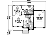 Traditional Style House Plan - 3 Beds 1 Baths 1688 Sq/Ft Plan #25-4577 