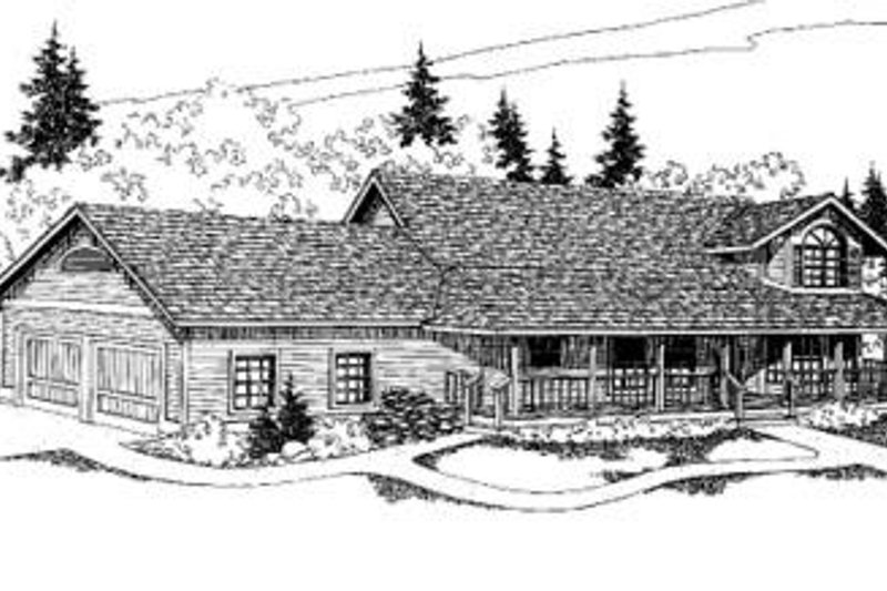 Ranch Style House Plan - 3 Beds 3 Baths 2488 Sq/Ft Plan #60-311