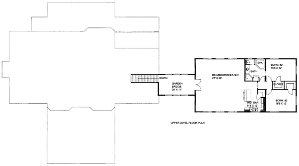 Craftsman Floor Plan - Upper Floor Plan #117-735