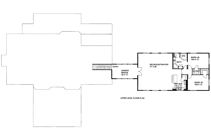 Dream House Plan - Floor Plan - Upper Floor for Craftsman House Plan #117-735 - 4 bed, 3 bath