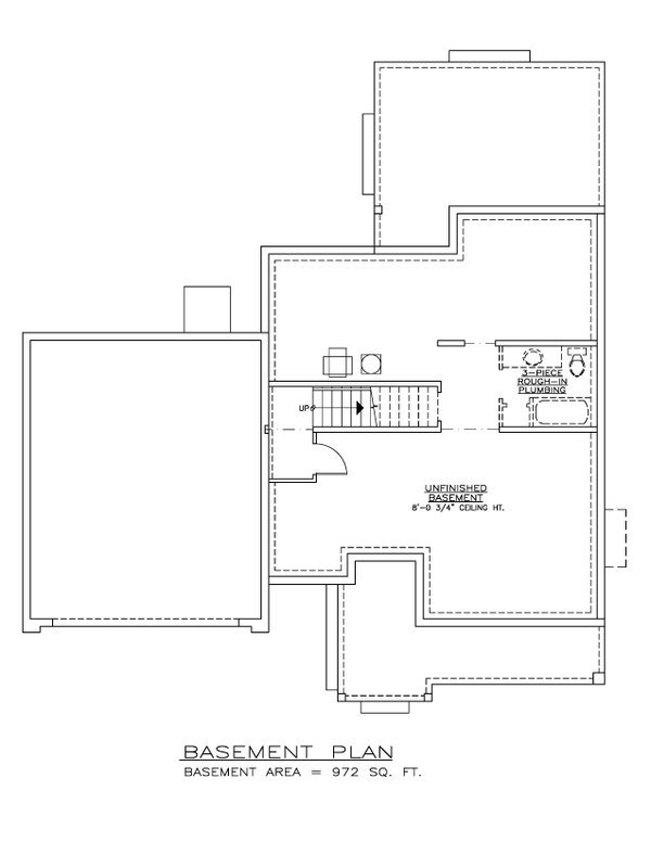 Craftsman Floor Plan - Lower Floor Plan #1100-35