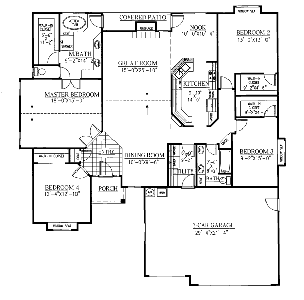 Dream House Plan - Traditional Floor Plan - Main Floor Plan #437-28