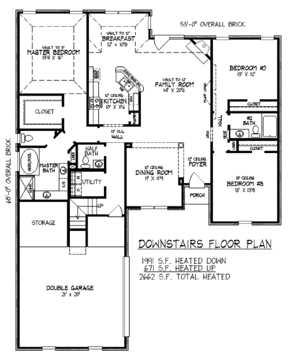 European Style House Plan - 4 Beds 3.5 Baths 2662 Sq/Ft Plan #424-2 ...