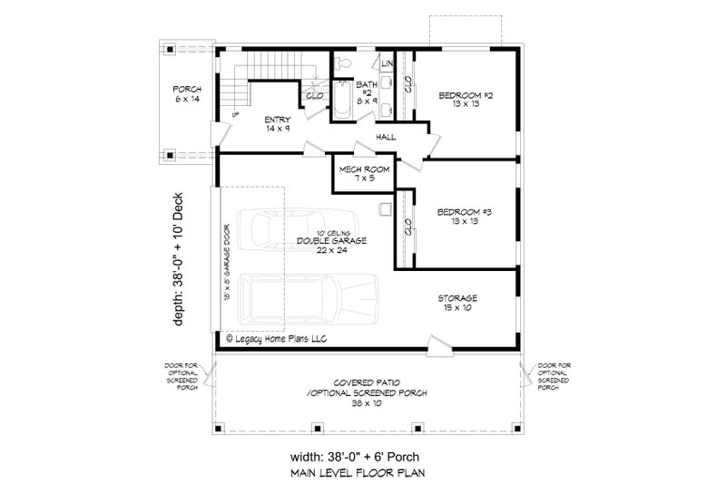 Dream House Plan - Floor Plan - Main Floor for Contemporary House Plan #932-893 - 3 bed, 2.5 bath